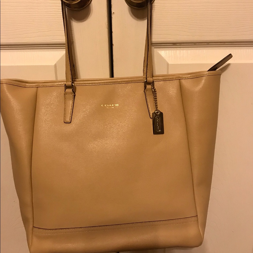 Beige Coach Purse